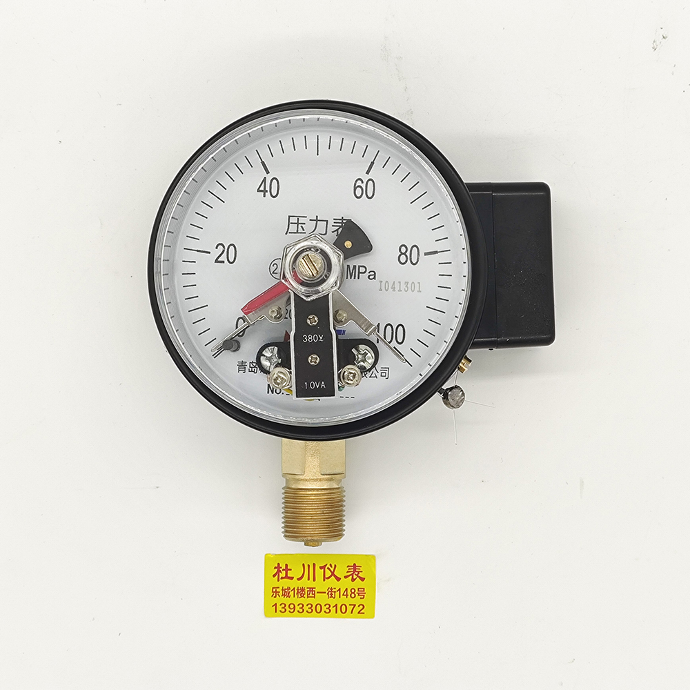 青島希接點(diǎn)壓力表YX100，100mpa.jpg